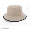 Natural Navy Microfibre Bucket Hats